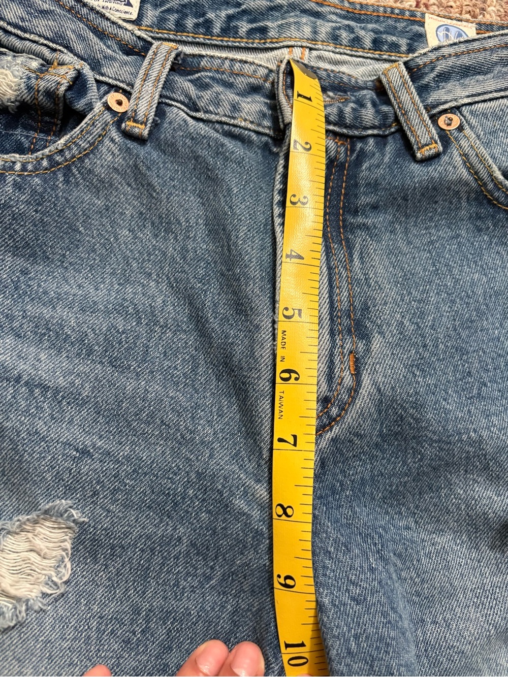 Kings of Indigo| Distressed Light Blue Wide-Leg Jeans - Picture 11 of 13